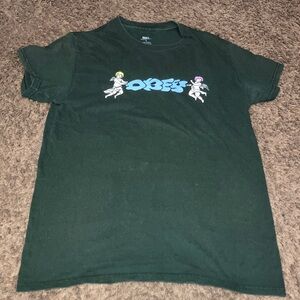 Obey  Dark Green Tee with Blue Logo Sz S